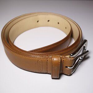 Vintage Coach Leather Belt w/ Silver Buckle, Size 42 inches (G13)